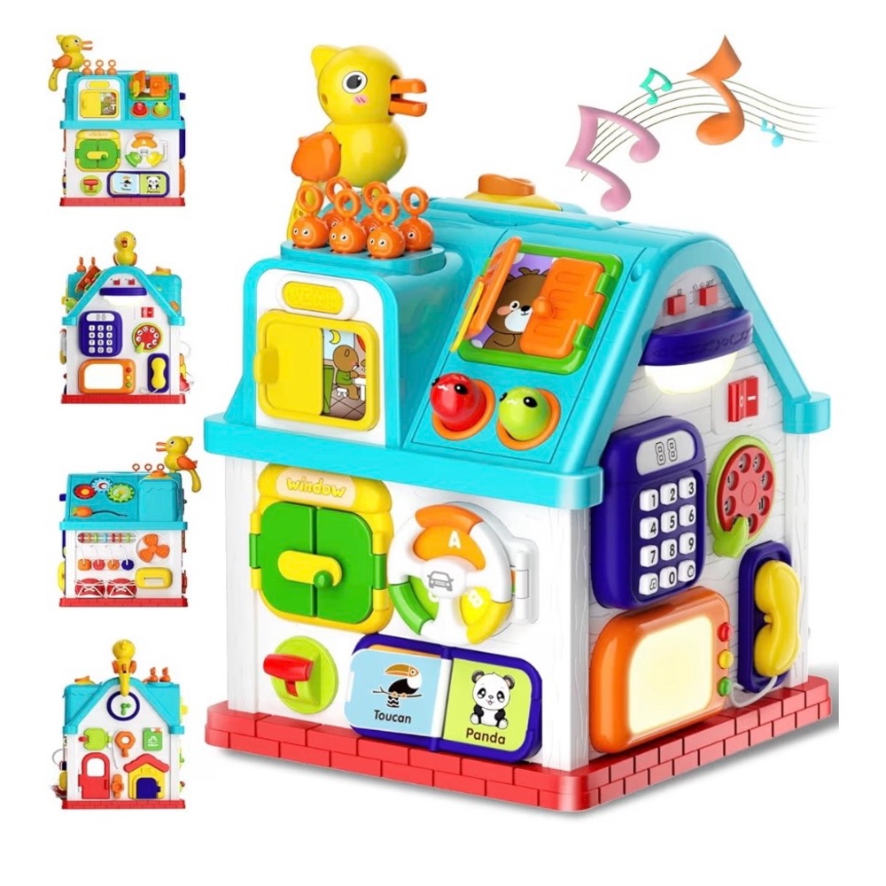 20-in-1 Musical Learning House Baby Toys 6-12 12-18 Months, Montessori Sensory T